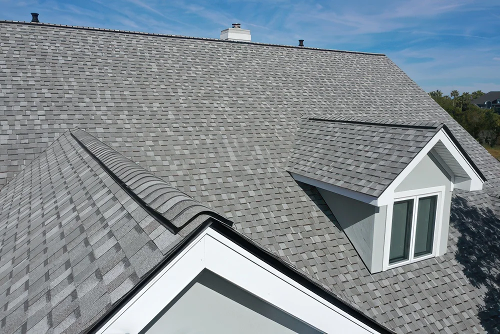 Completed roofing project